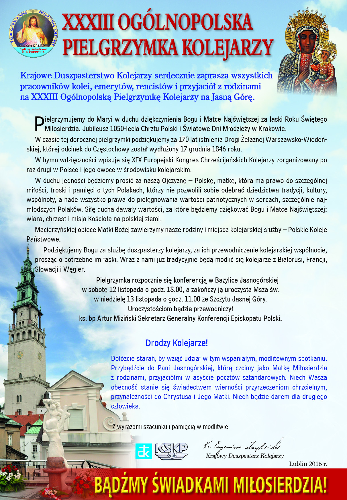 Pielgrzymka 16 zaproszenie