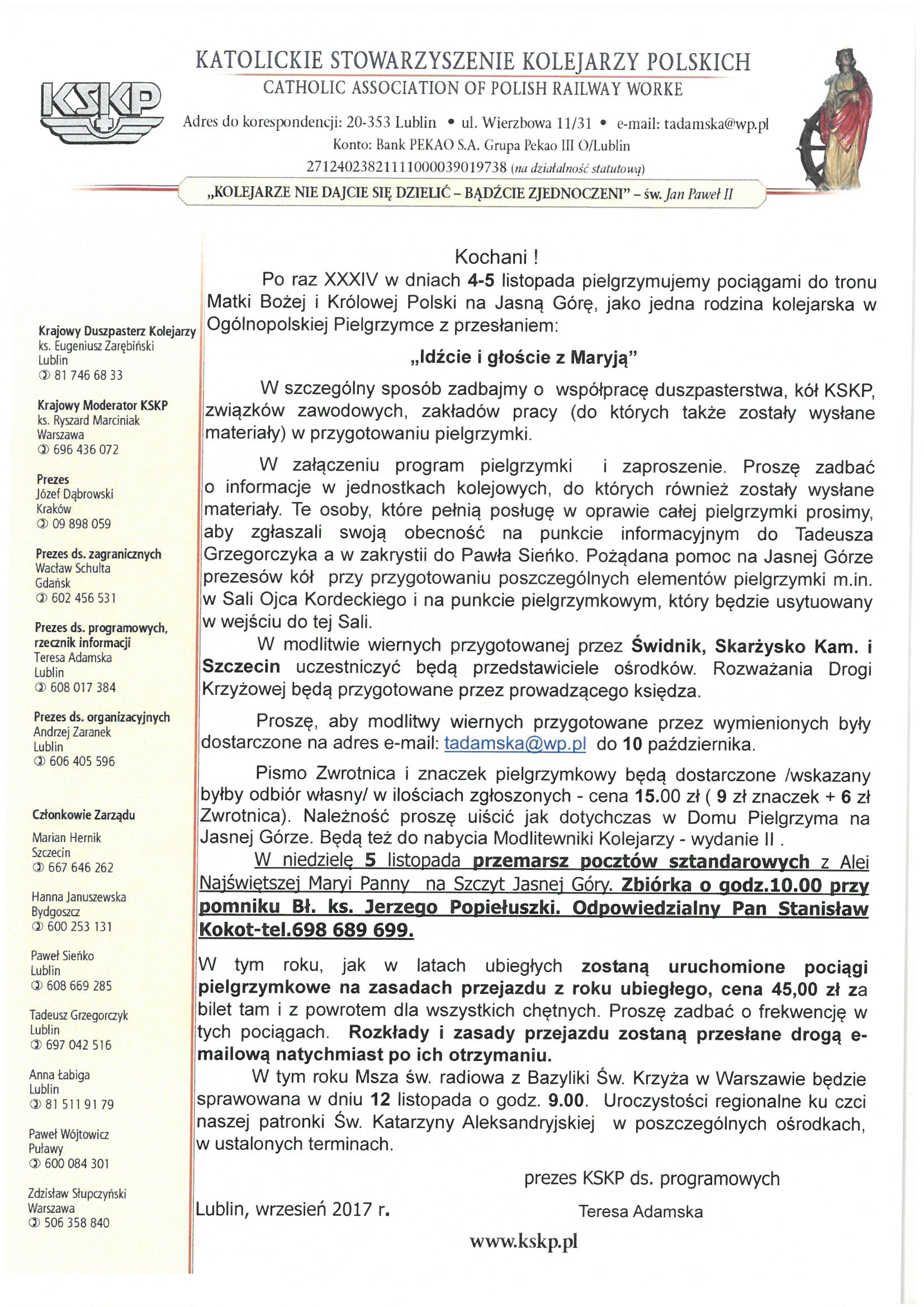 XXXIV OPK Jasna Gra 2017 Informacja