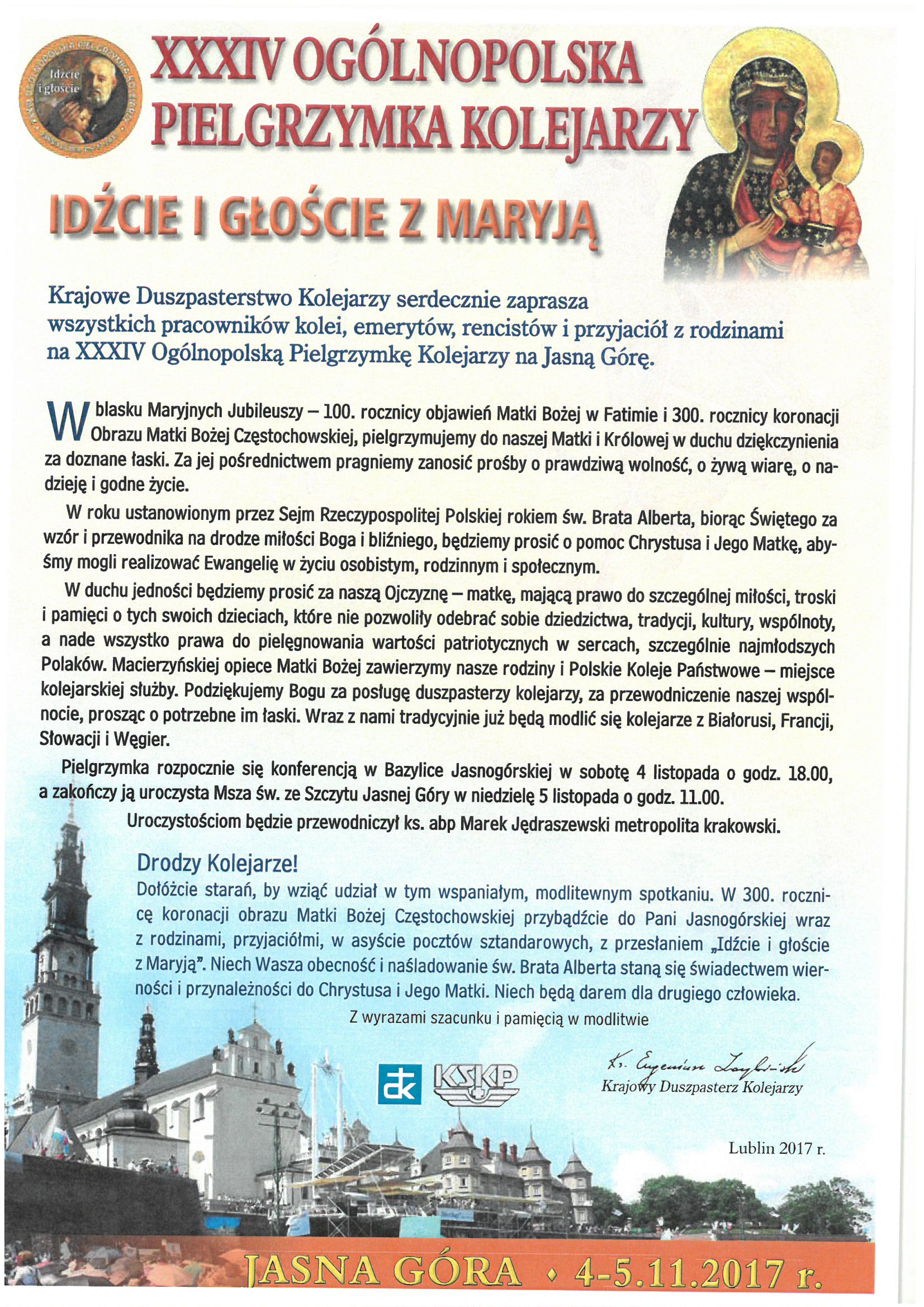 XXXIX OPK Jasna Gra 2017 Zaproszenie