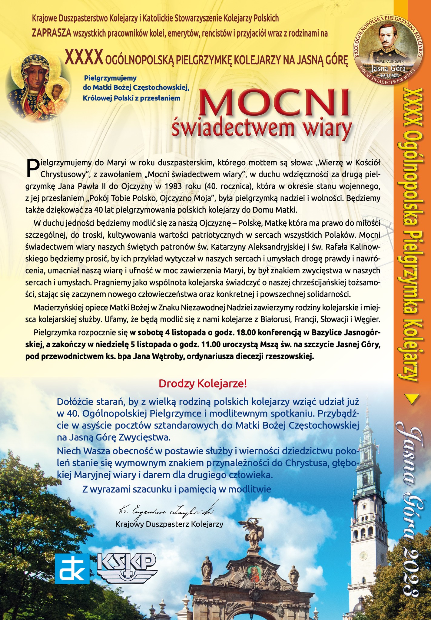 Pielgrzymka Kolejarzy Czstochowa 2023 1