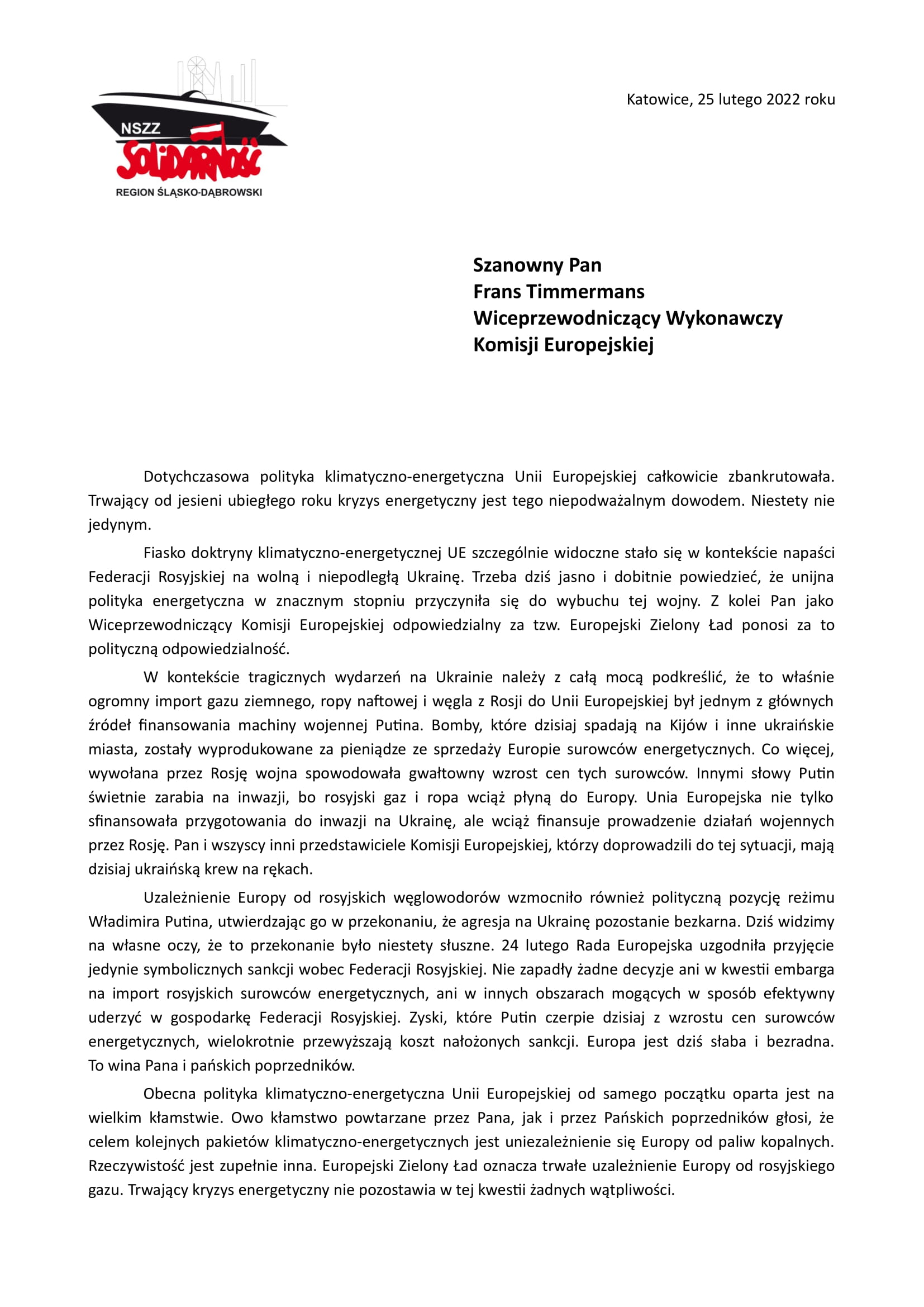 wystapienie Timmermans 1